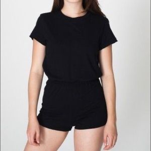 American Apparel Black T-Shirt Romper